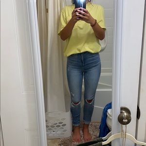 light washed american eagle distressed jeans